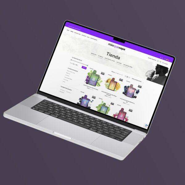 Mas que vape – Diseño web ecommerce